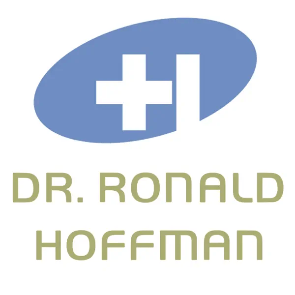 DR Ronald Hoffman Podcast Artwork that features a +I in a blue oval and the name below in a yellowish green